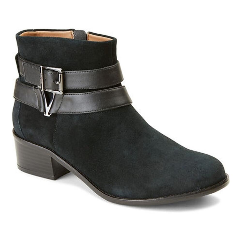 Vionic Mana Boot black suede water resistant  sz 9.5 ankle bootie $170